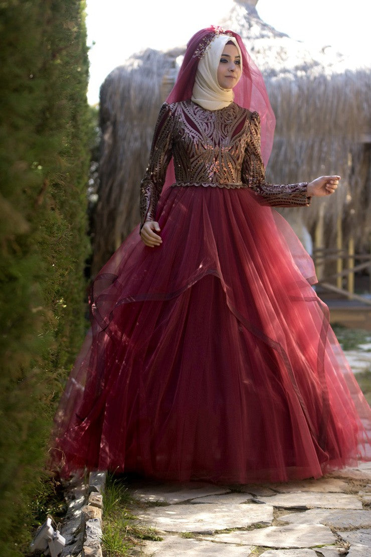 Robe de mariée princesse avec voile en tulle