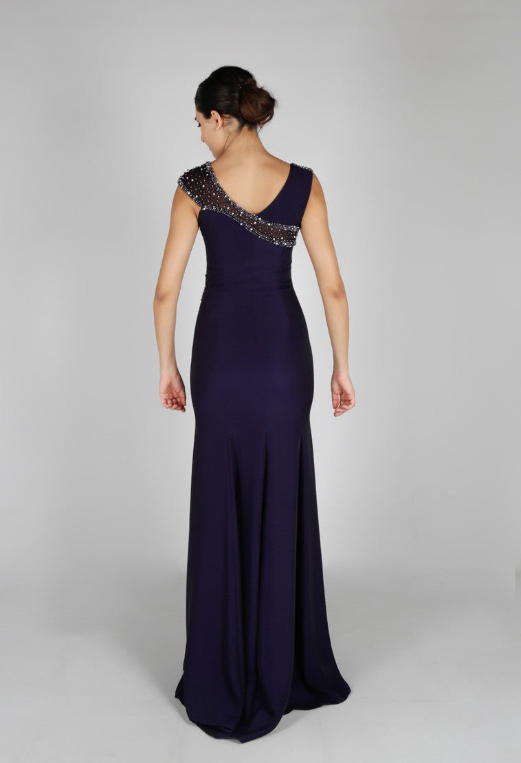 Robe de soirée asymétrique