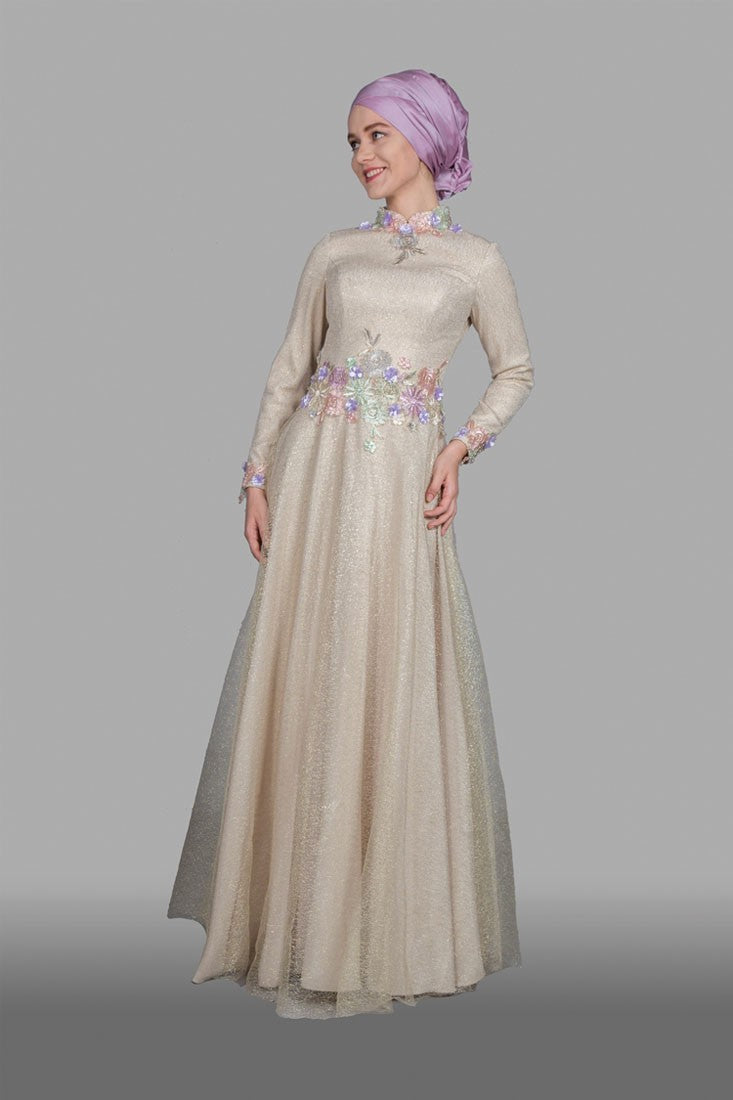 Robe de soirée paillette longue