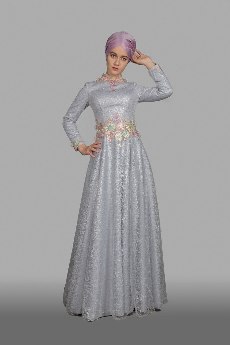 Robe de soirée paillette longue