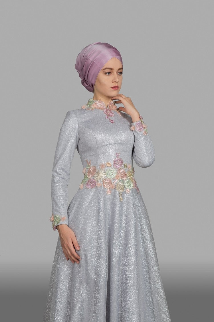 Robe de soirée paillette longue