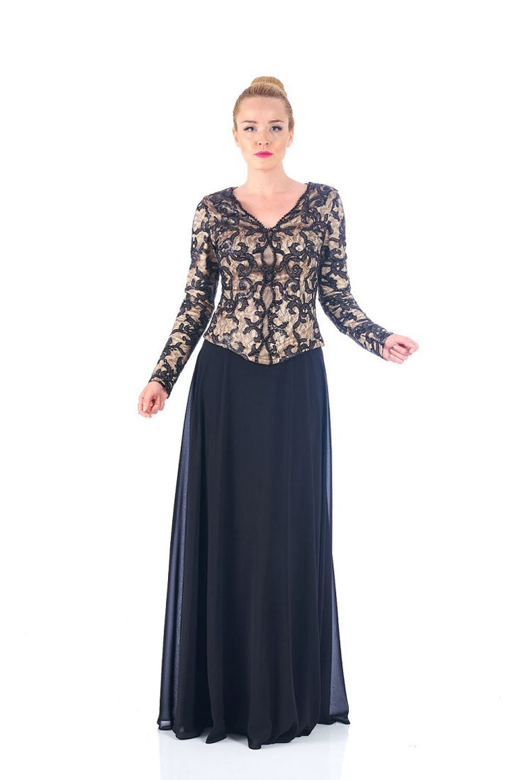 Robe de soirée deux tons