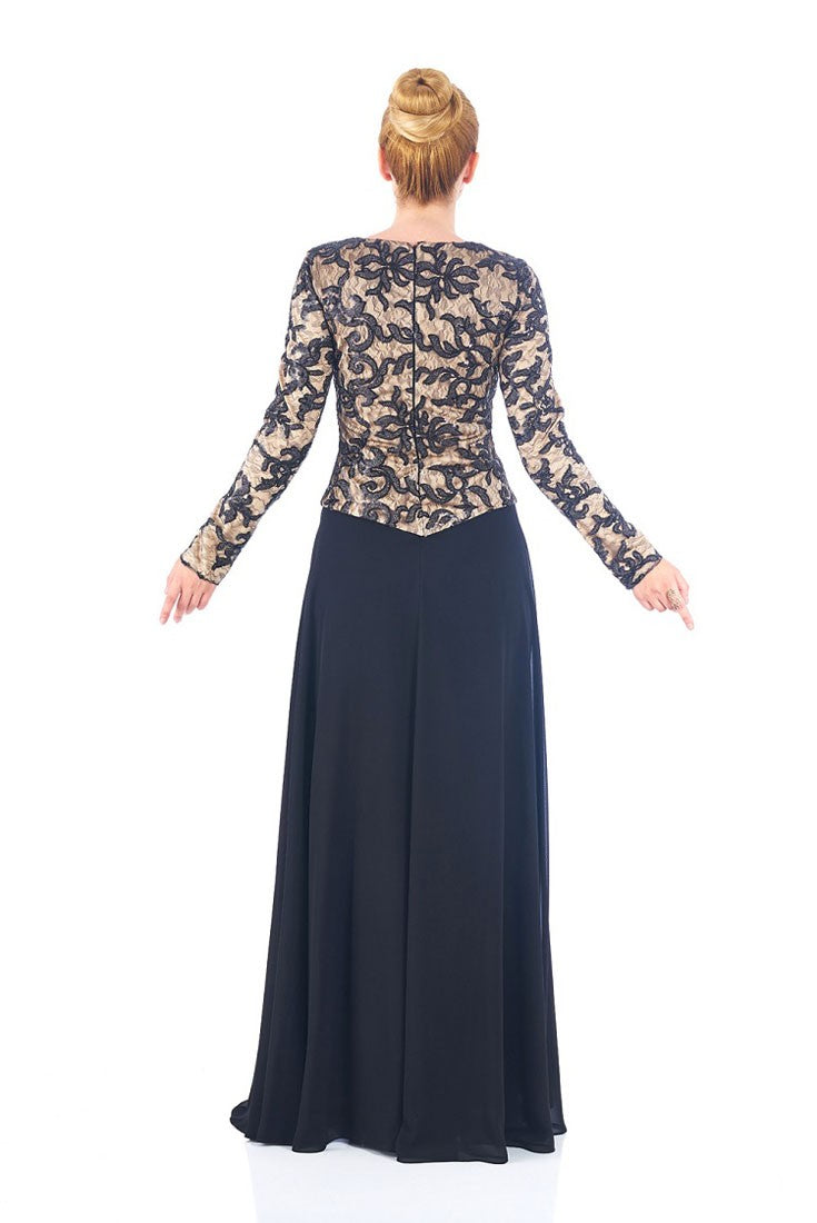Robe de soirée deux tons