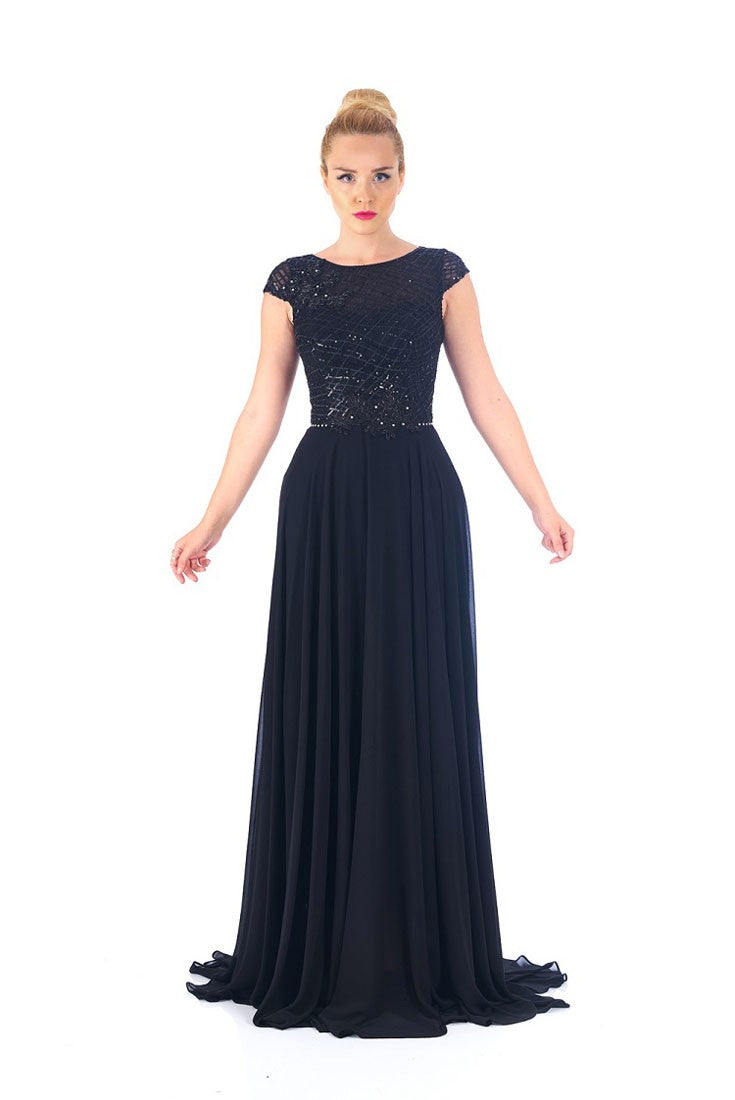 Robe de soirée longue noire