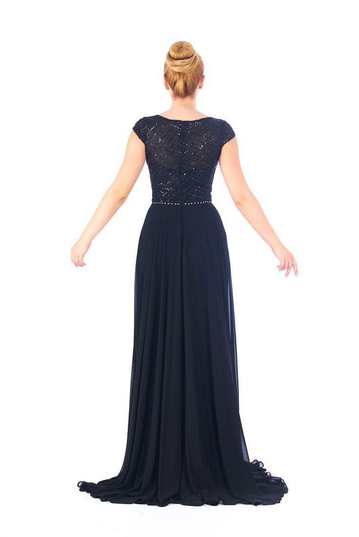 Robe de soirée longue noire