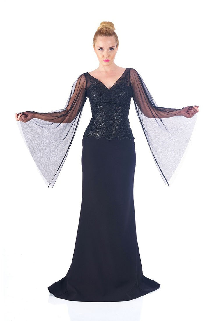Robe de soirée longue chic noire