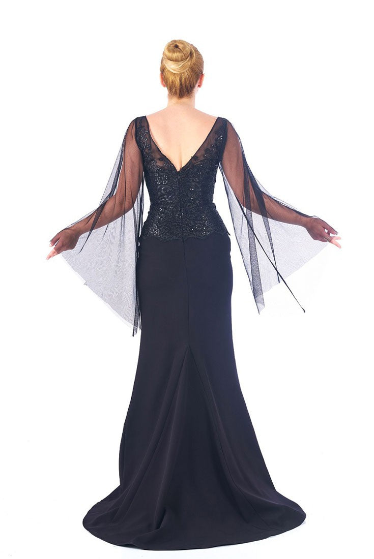 Robe de soirée longue chic noire