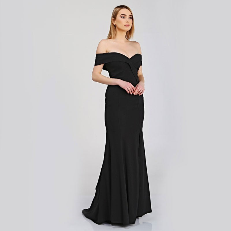 Robe de soirée glamour épaules dénudées