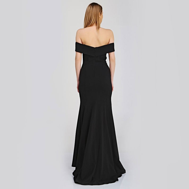 Robe de soirée glamour épaules dénudées