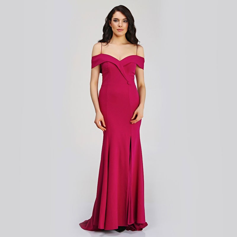 Robe de soirée glamour épaules dénudées