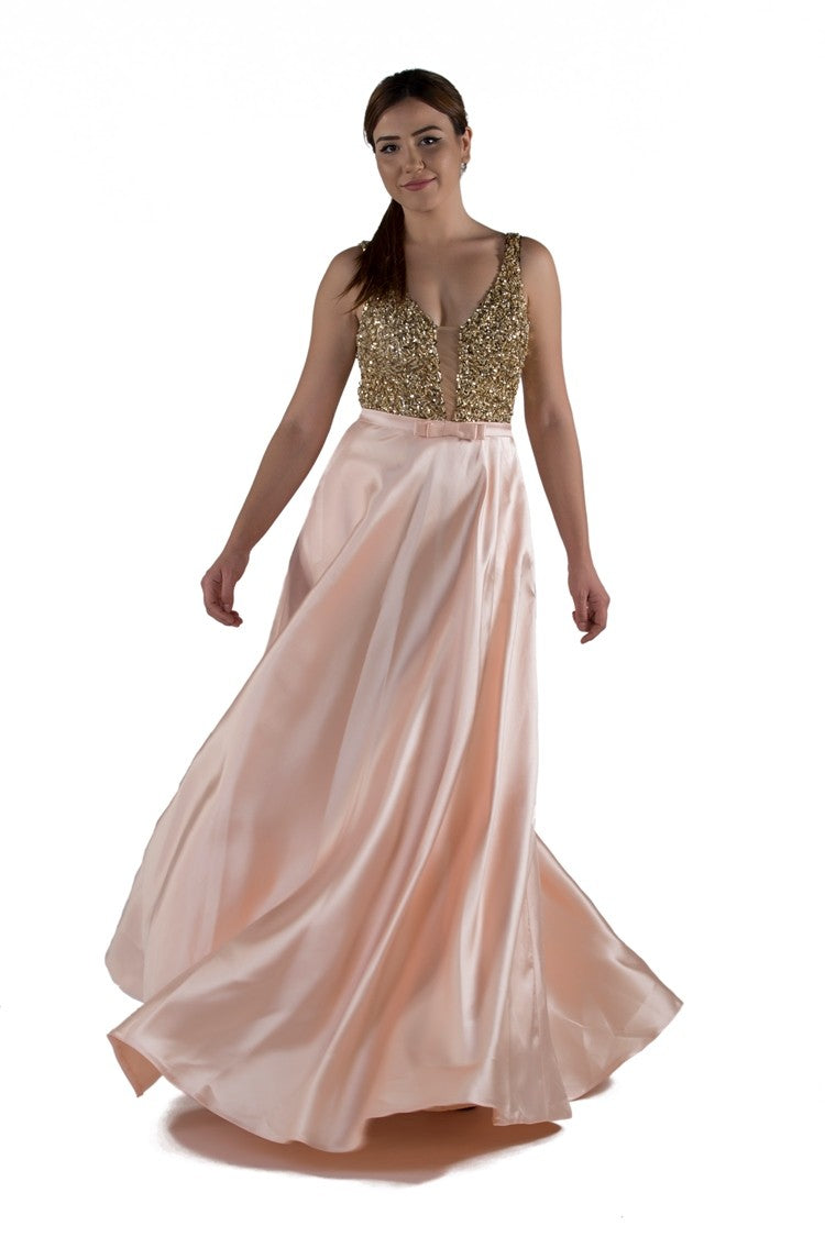 Robe de soirée princesse deux tons