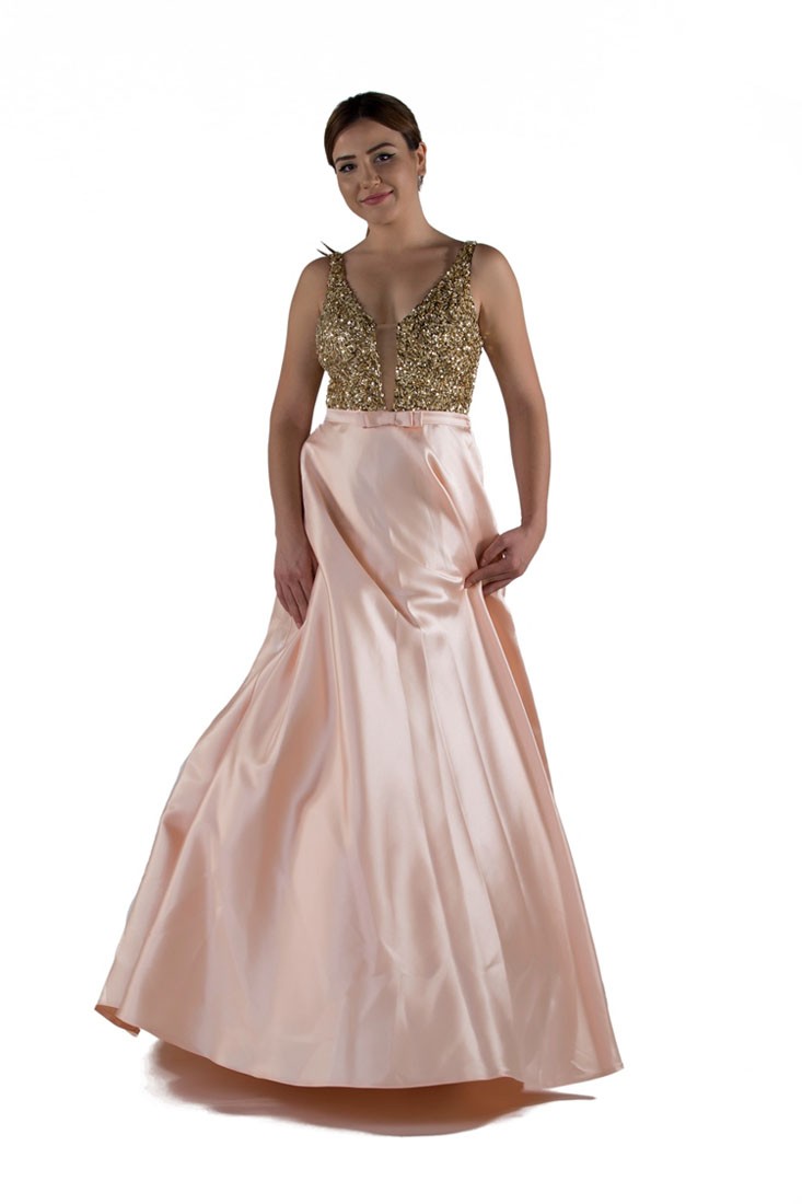 Robe de soirée princesse deux tons