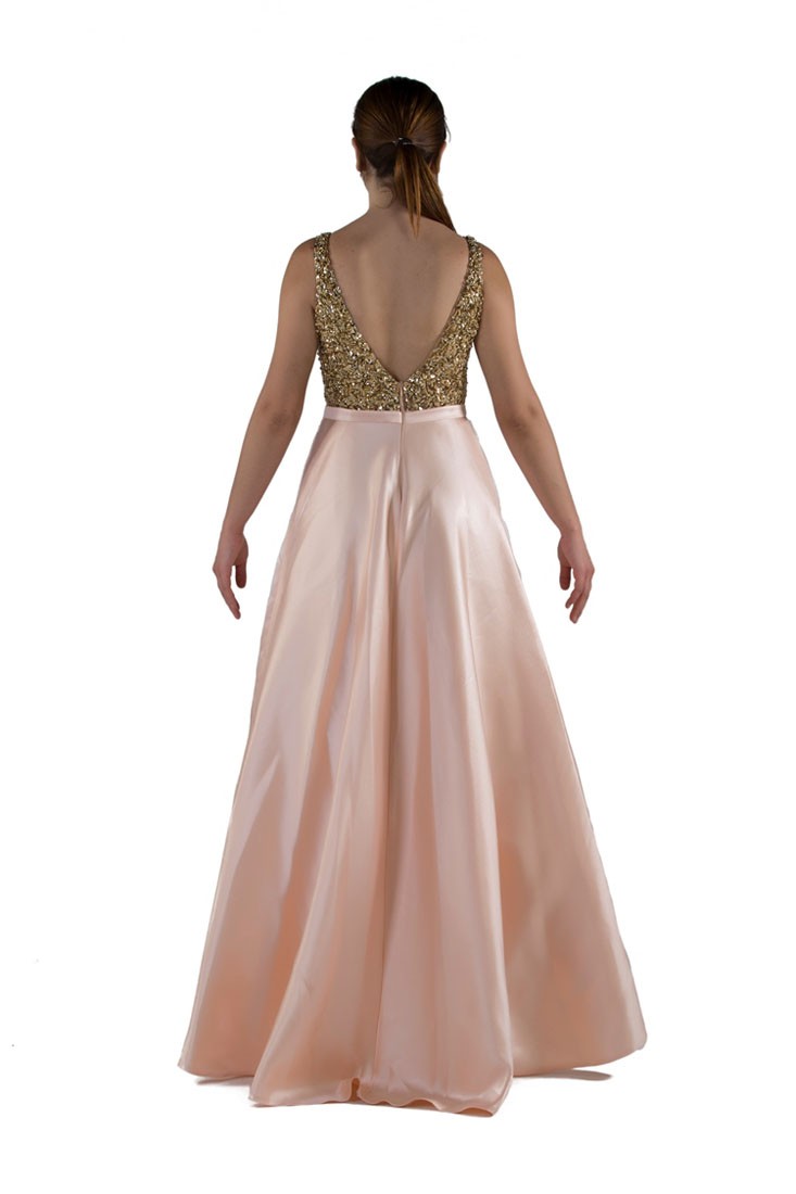 Robe de soirée princesse deux tons
