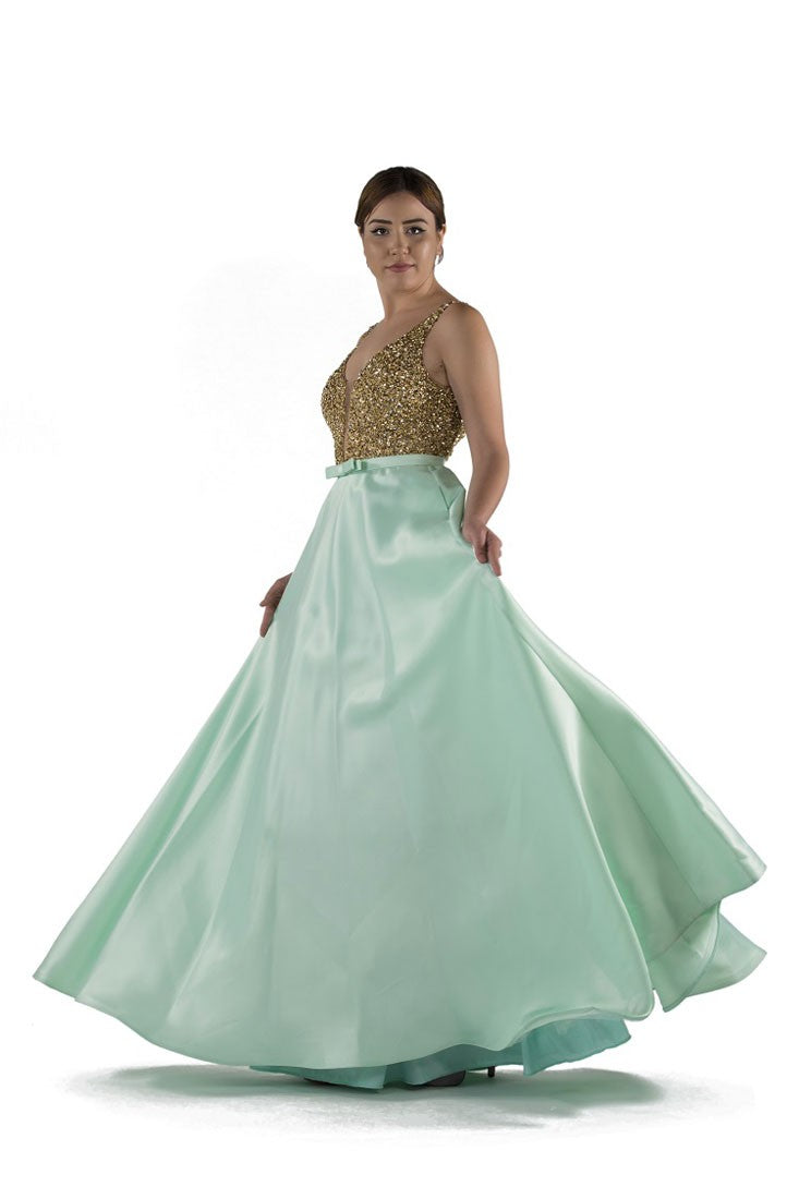 Robe de soirée princesse deux tons