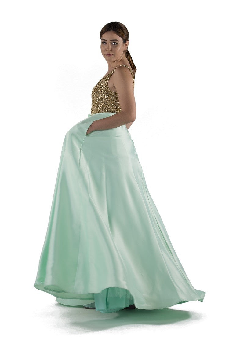 Robe de soirée princesse deux tons