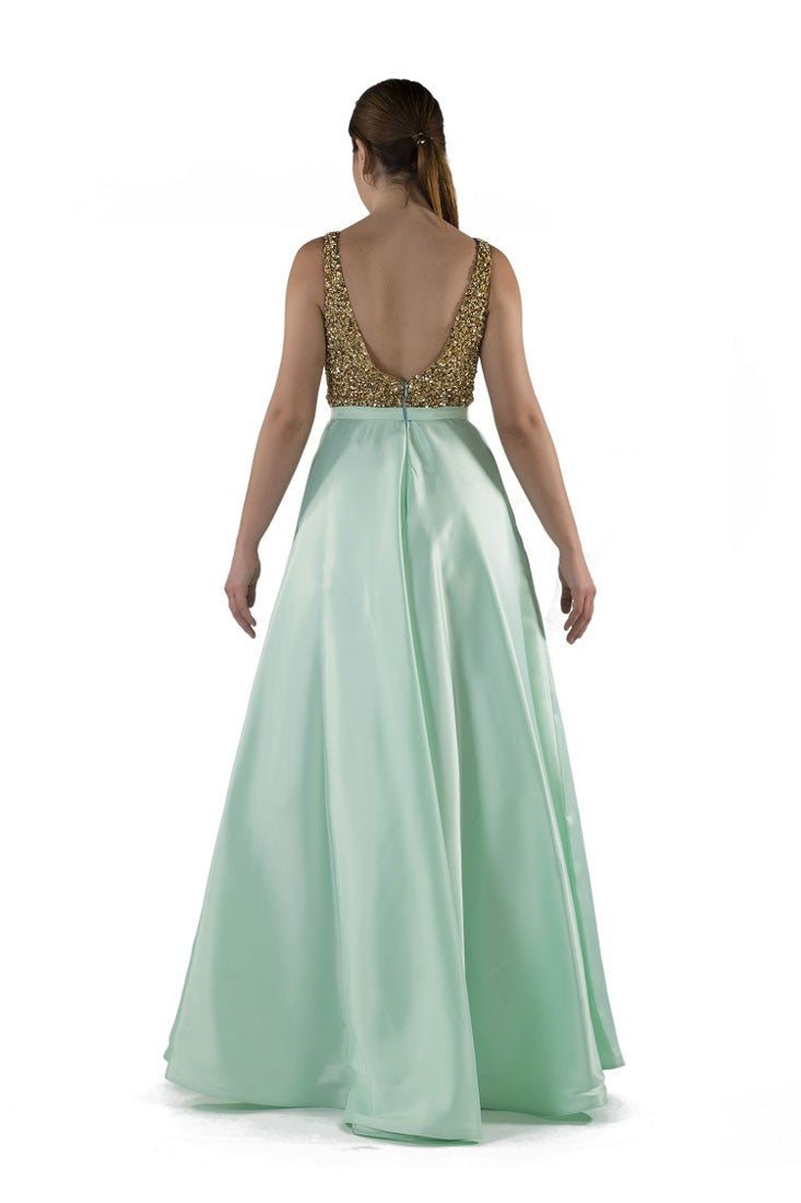 Robe de soirée princesse deux tons