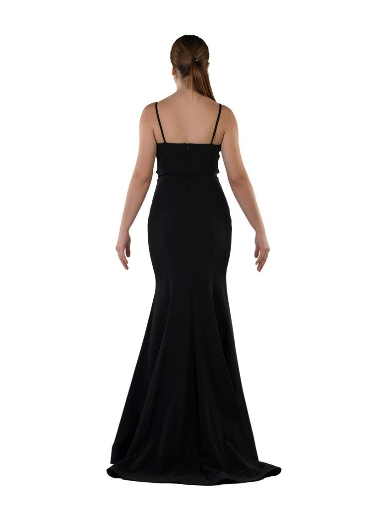 Robe de soirée longue avec bretelles