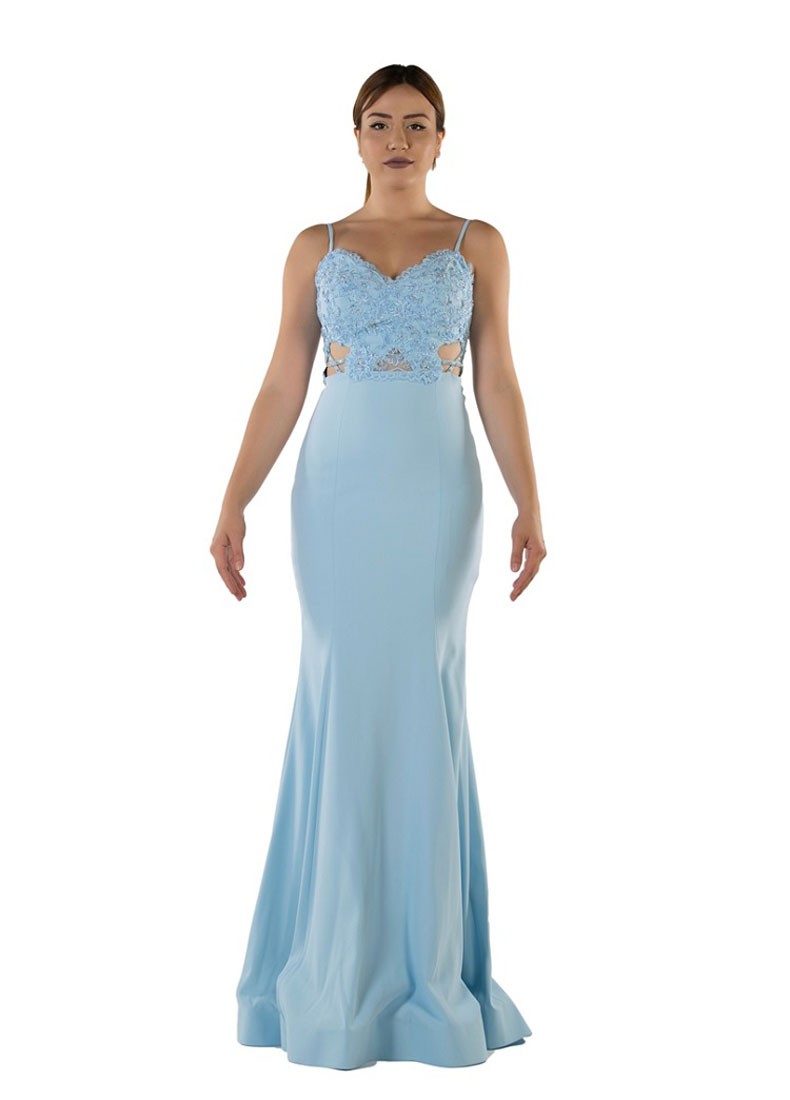 Robe de soirée longue avec bretelles