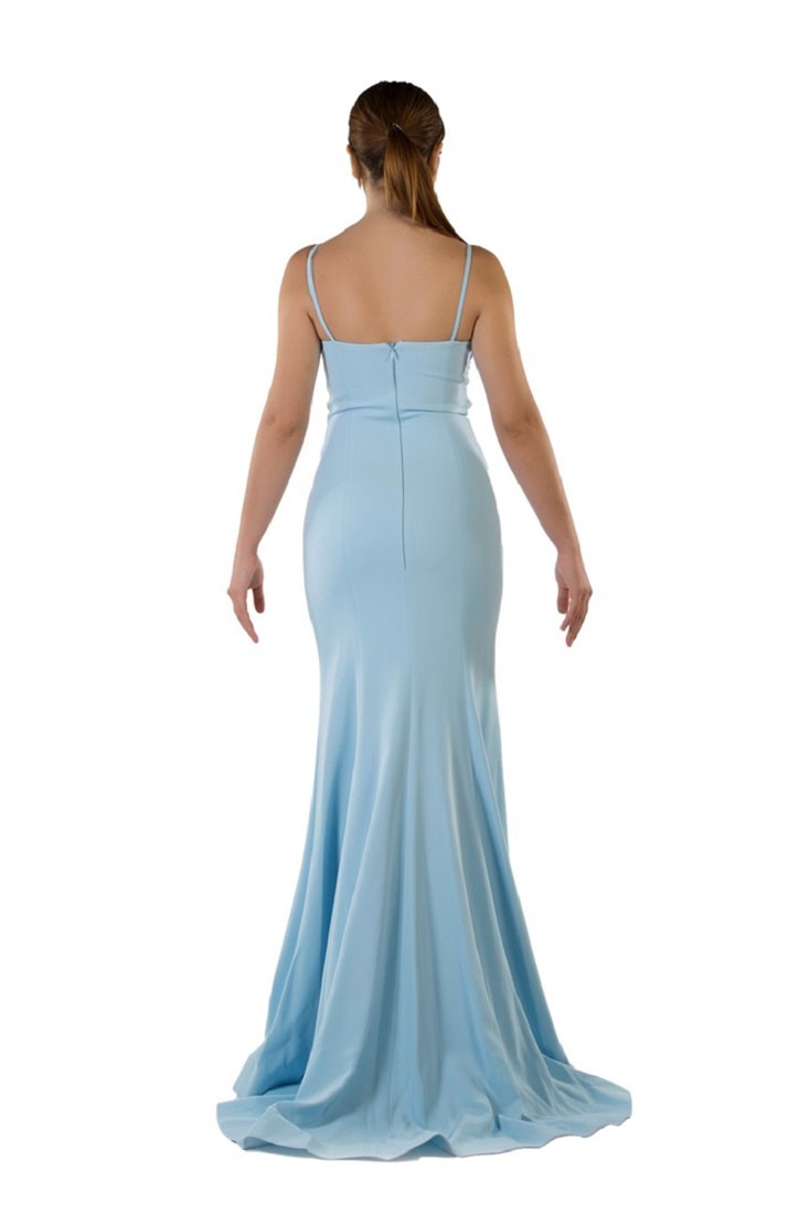 Robe de soirée longue avec bretelles