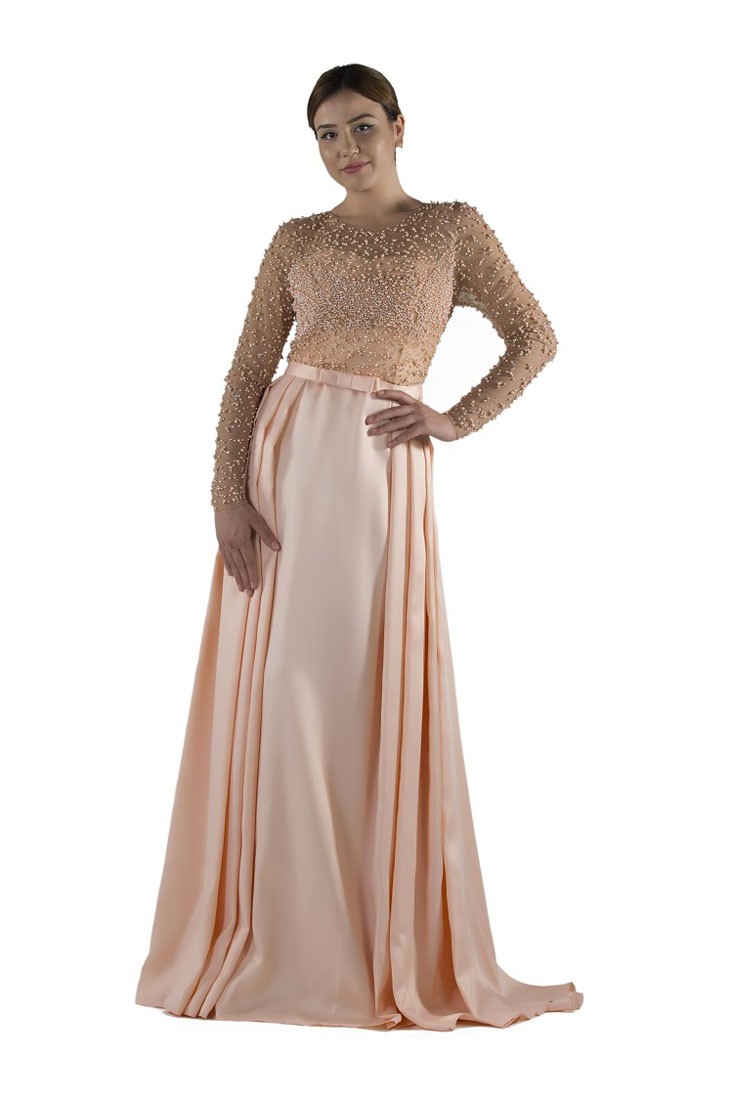 Robe de soirée avec perles
