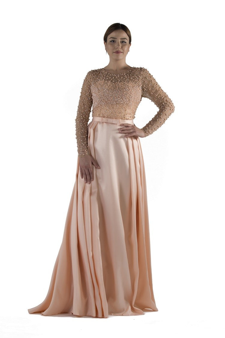 Robe de soirée avec perles