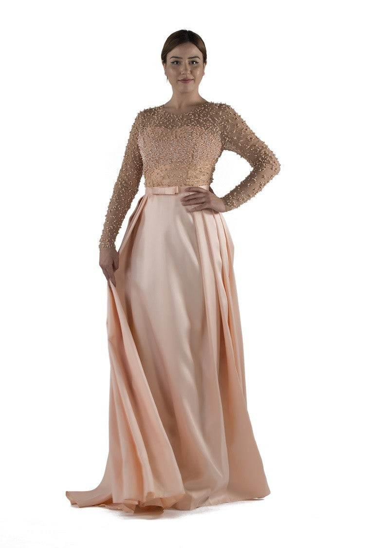 Robe de soirée avec perles