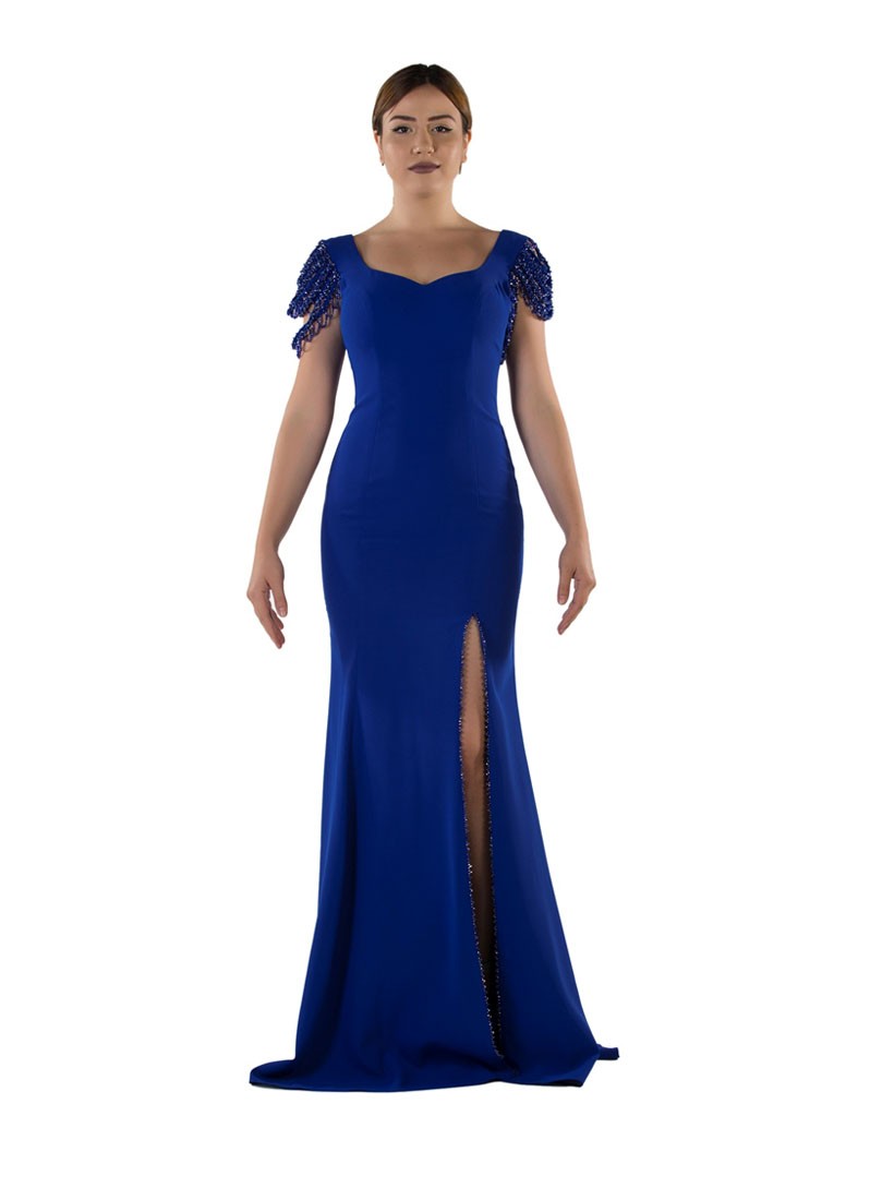Robe de soirée avec fente