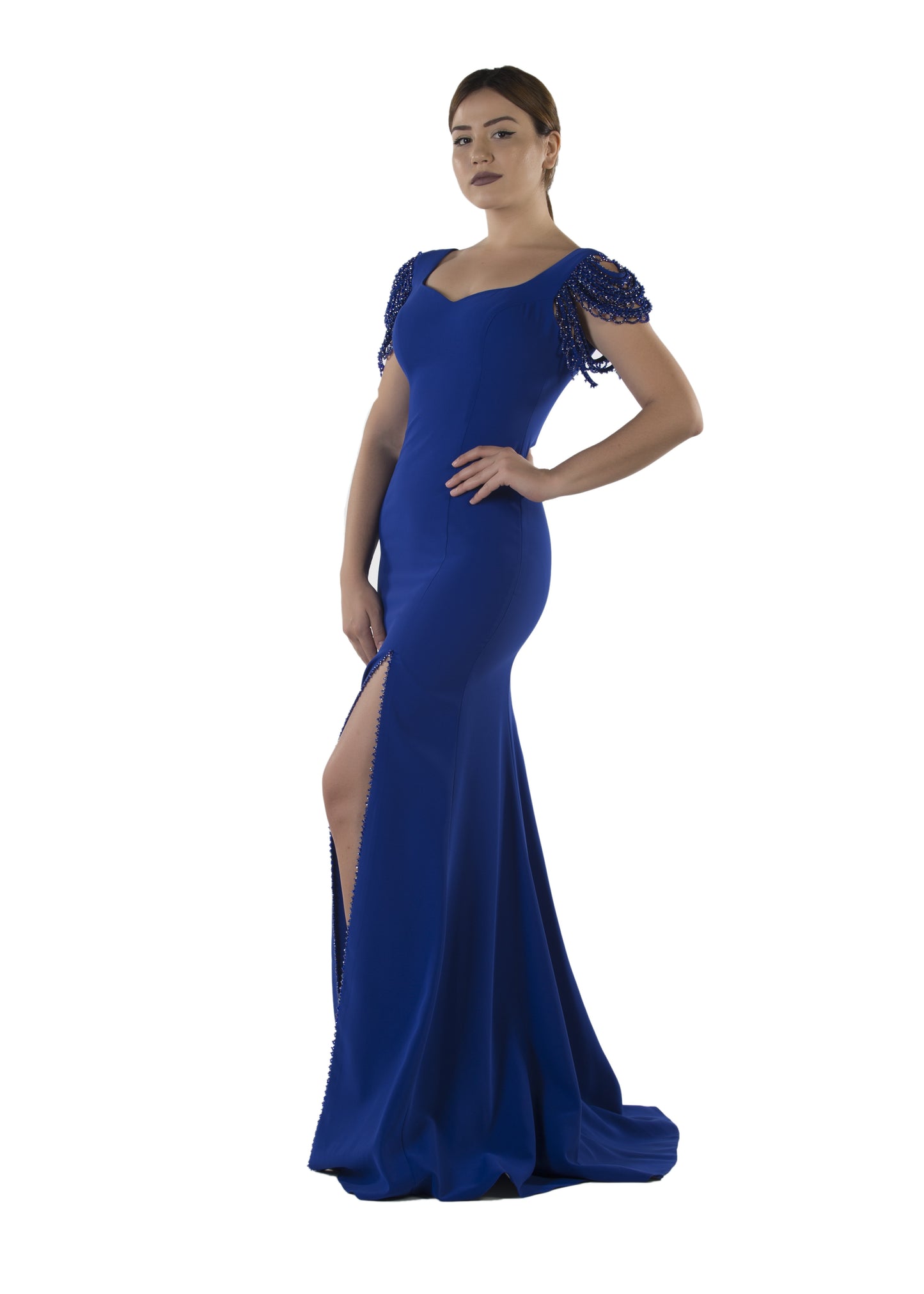 Robe de soirée avec fente