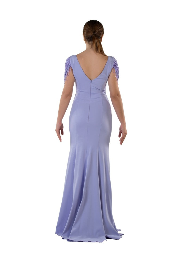 Robe de soirée avec fente