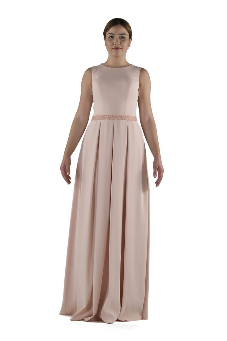 Robe de soirée ceinture bijoux