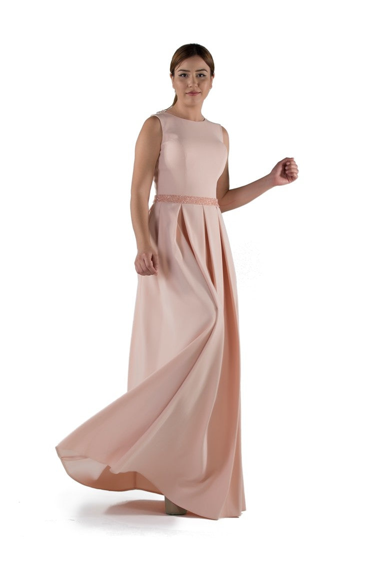 Robe de soirée ceinture bijoux