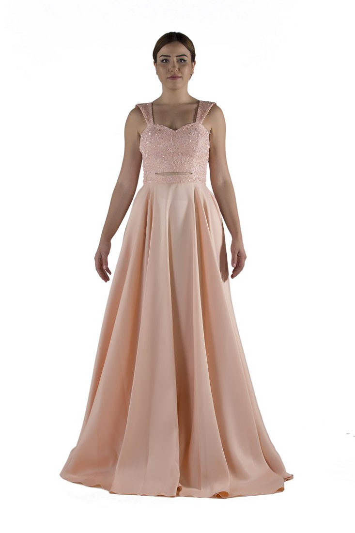 Robe de soirée princesse avec bretelles