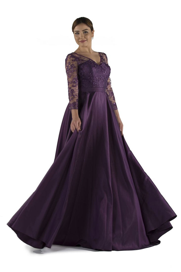 Robe princesse avec dentelle pailletée