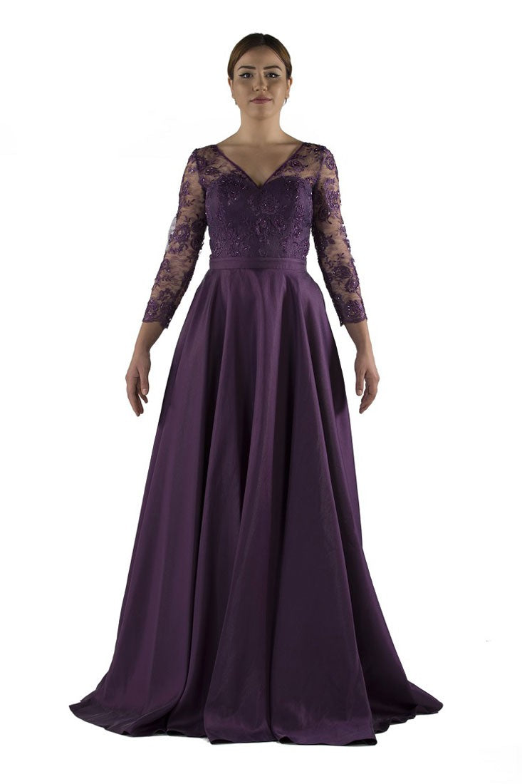 Robe princesse avec dentelle pailletée