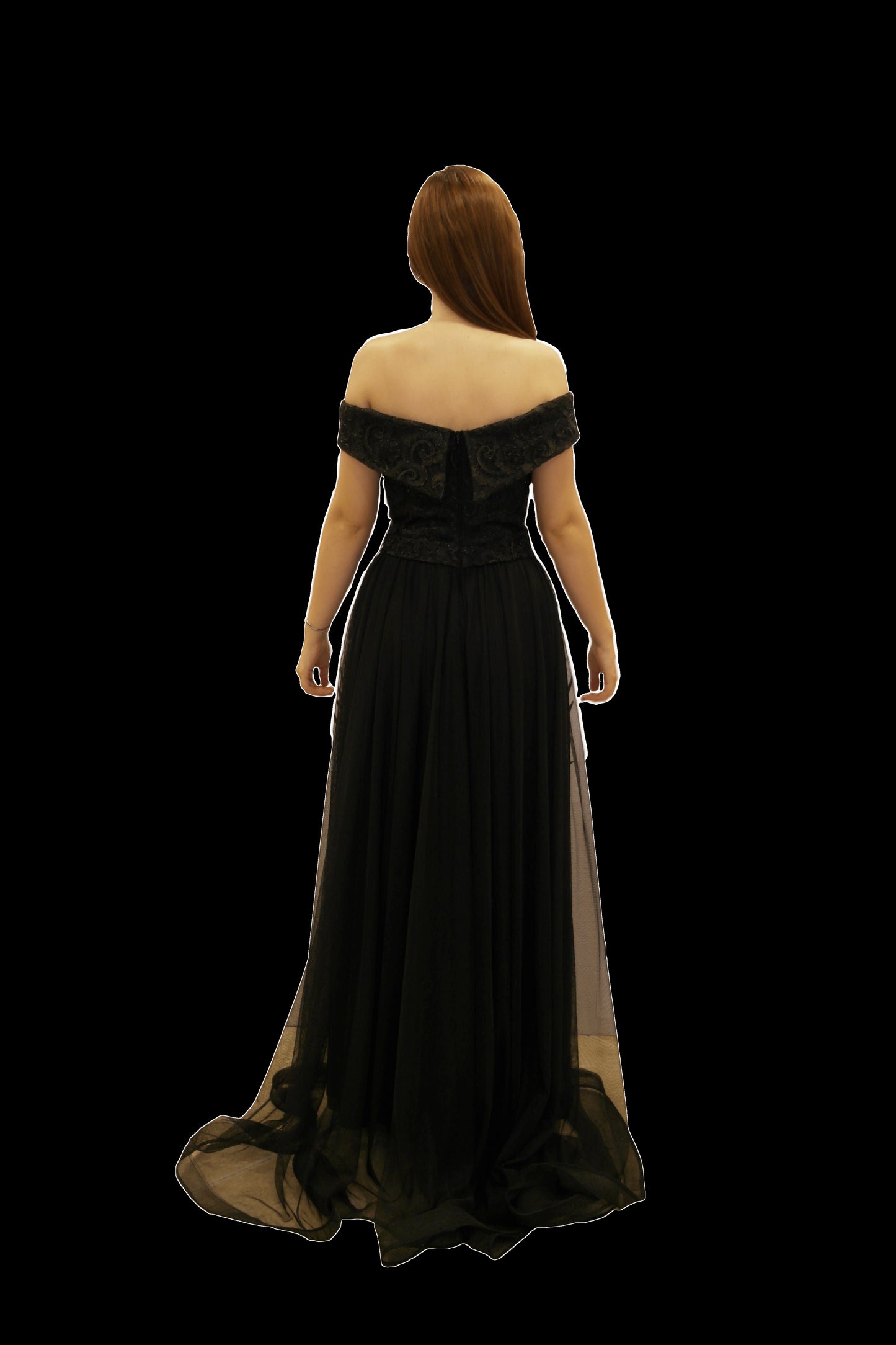 Robe de soirée col bateau