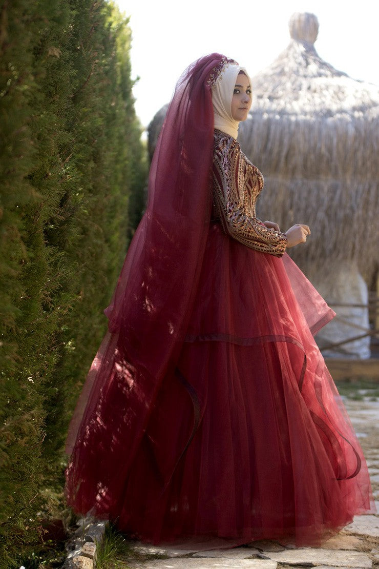 Robe de mariée princesse avec voile en tulle